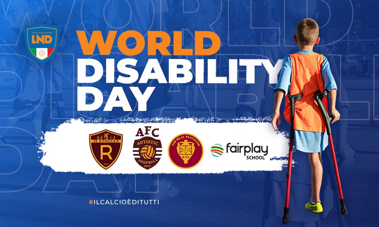 Giornata internazionale dei diritti delle persone con disabilità. Il messaggio da leggere prima del calcio d’inizio delle gare